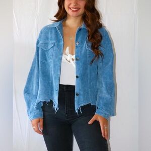 Karly Vintage Blue Corduroy Jacket